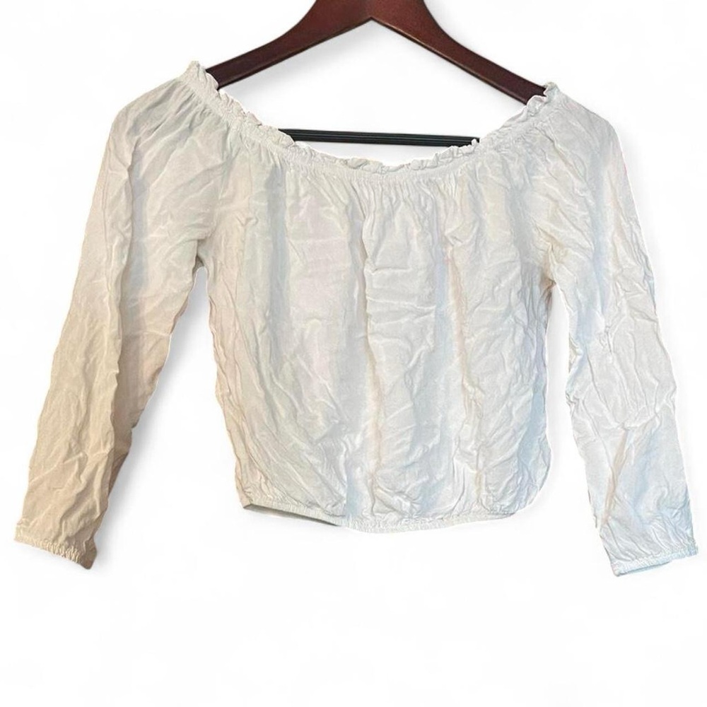 Brandy Melville White Off-Shoulder Blouse